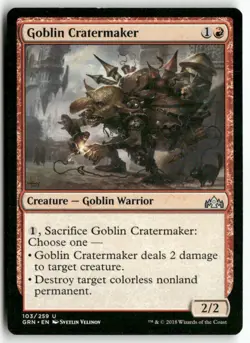 Goblin Cratermaker 103 Uncommon Guilds of Ravnica Magic: The Gathering LP - Image 1