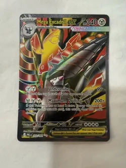 Pokemon Mega Excadrill ex 103/084 Ultra Rare Pitch Black Holo NM - Image 1