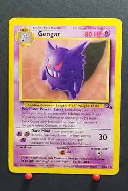 Gengar 20/62 Pokemon Fossil 1999 - MP - Image 1