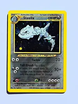 Steelix 15/111 Neo Genesis Holo Rare N1 Metal Unlimited 2000 Pokemon NM - Image 2