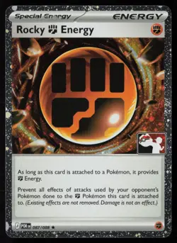 Pokemon TCG Rocky Fighting Energy 087/088 Prize Pack Series 9 Cosmo Holo - NM - Image 1