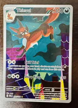 Thievul 092/084 Illustration Rare Mega Evolution: Pitch Black Pokemon NM - Image 1