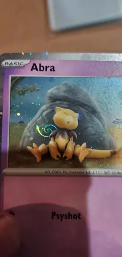 Pokemon 151 Alakazam EX Collection Promo Abra 063/165 BEAUTIFUL GALAXY SWIRL - Image 2