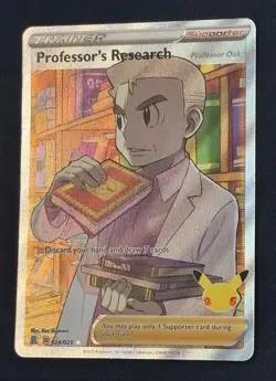 Professor's Research [Professor Oak] (Full Art) 024/025 Holo Pokemon Single - Image 2