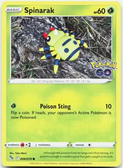 Spinarak Common Pokemon GO 006/078 NM - Image 1