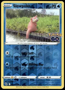 Slowpoke Reverse Holo Common Pokemon GO 019/078 NM - Image 1