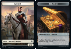 1x Knight (002) // Treasure (017) Token - Foil MTG Commander Legends: Battle for - Image 1