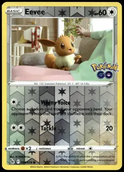 Eevee Reverse Holo Common Pokemon GO 054/078 NM - Image 1