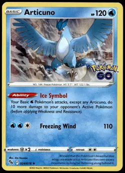 Articuno Holo Rare Pokemon GO 024/078 NM - Image 1