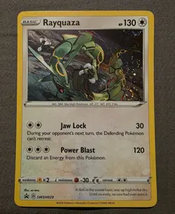 Pokemon TCG Rayquaza SWSH029 (Cosmos Holo) Promo *Near Mint* **2 Swirls** - Image 3