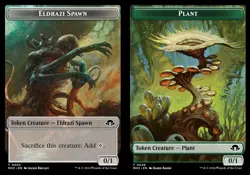 1x Eldrazi Spawn (2) // Plant (26) Token - Foil MTG Modern Horizons 3 NM Magic F - Image 1