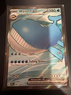 Wailord ex 097/084 ME Pitch Black Holo Full Art Ultra Rare Pokemon Mint/NM - Image 1