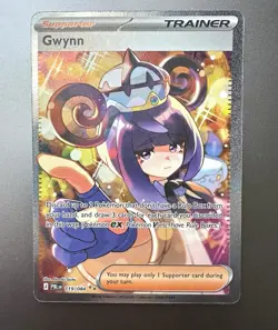 Pokemon TCG Pitch Black - Gwynn Trainer SIR - 119/084 - NM - ￼ Miscut Error - Image 1