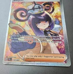 Pokemon TCG Pitch Black - Gwynn Trainer SIR - 119/084 - NM - ￼ Miscut Error - Image 2
