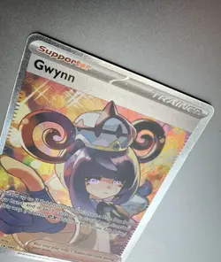 Pokemon TCG Pitch Black - Gwynn Trainer SIR - 119/084 - NM - ￼ Miscut Error - Image 3