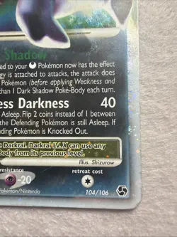 Pokemon Darkrai LV.X 104/106 Great Encounters Holo Ultra Rare English 100 HP - Image 4