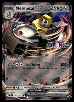 POKEMON MELMETAL EX STELLAR CROWN STAMPED 105/142 DOUBLE RARE NM/M - Image 1