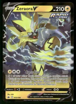 POKEMON ZERAORA V CHILLING REIGN 053/198 HOLO V RARE NM/M - Image 1