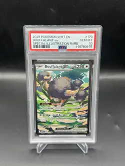 Pokemon Bouffalant ex 170/086 White Flare Special Illustration Rare PSA 10 - Image 1