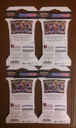 Pokemon TCG Sword & Shield Base Set & Rebel Clash Sleeved Booster Pack Lot of 12 820650826528 - Image 5