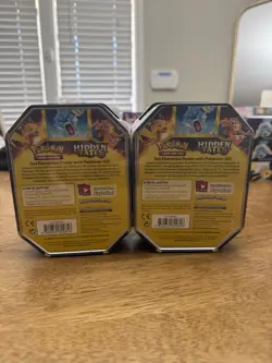 Pokemon Hidden Fates GX Tins Set of 2 - Charizard and Gyarados - Sealed RARE - Image 2