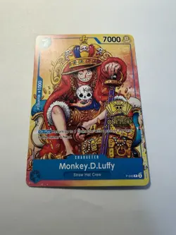 2024 One Piece Monkey.D.Luffy P-043 2nd Anniversary Stamped Convention Promo TCG - Image 2