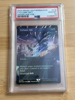 PSA 10 Cyclonic Rift (Anime Borderless) Ravnica Remastered Foil - Image 1