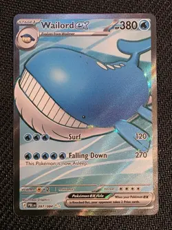 Pokemon TCG Wailord ex 097/084 Me05: Pitch Black Ultra Rare NM Card - Image 1