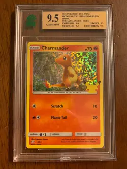 Charmander Holo 9/25 McDonald's - Pokemon Card - MNT 9.5 (not PSA¿) - Image 1