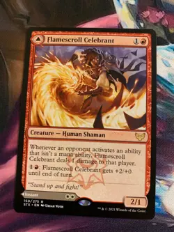 Flamescroll Celebrant Revel in Silence - MTG Magic Card - Strixhaven STX - Image 1