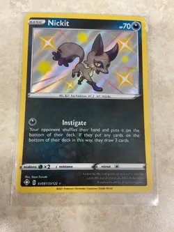 Nickit - SV081/SV122 - Shiny Holo Rare Shining Fates Holo - Pokemon Card - NM - Image 1