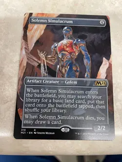 Solemn Simulacrum - Extended Art - Core Set 2021 - MTG Magic Card - NM - Image 1