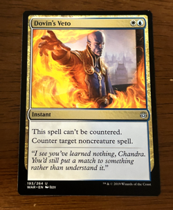 Dovin's Veto 193/264 War of the Spark - MTG Magic Card - NM - Image 1