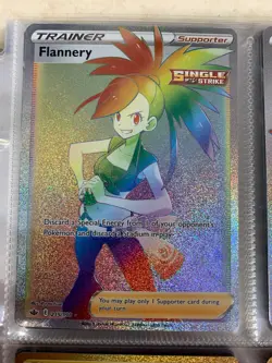 Flannery Trainer Chilling Rain Rainbow Rare 215/198 - Pokemon Card - NM - Image 1