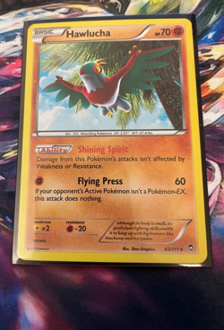 Hawlucha 63/111 Holo Rare Furious Fists - Pokemon Card - NM - Image 1