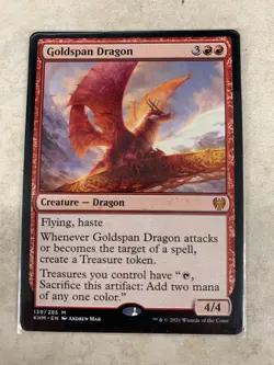 Goldspan Dragon Kaldheim - MTG Magic Card - NM - Image 1