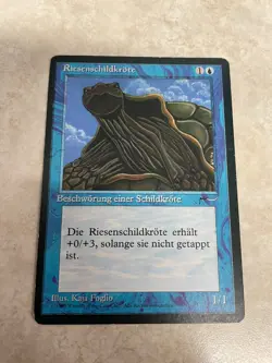 GERMAN Giant Tortoise Riesenschildkrote Arabian Nights - MTG Magic Card - MP - Image 1