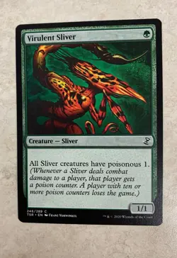 Virulent Sliver - MTG Magic Card - Time Spiral Remastered TSR - Image 1