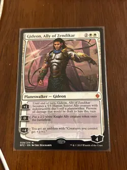 GIDEON, ALLY OF ZENDIKAR Battle - MTG Magic Card - NM - Image 1