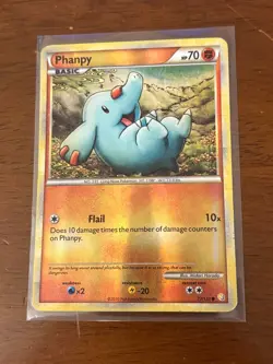 Phanpy - 77/123 - Heart Gold Soul Silver Reverse Holo - Pokemon Card - HP - Image 1