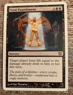 Final Punishment - MTG Magic Card - Ninth Edition 9ED - LP SP - Image 1