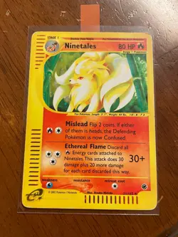 Ninetales 21/165 Holo Rare Expedition Set E-Series - Pokemon Card - LP - Image 1