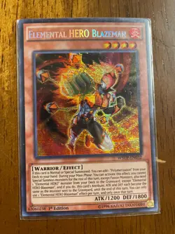 Elemental HERO Blazeman WSUP-EN032 1st - YuGiOh Card - NM - Image 1