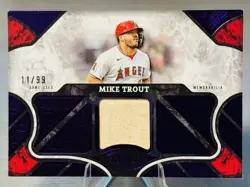 💫⚾MIKE TROUT 2025 Topps Tier One Relics Purple Foil Bat Relic /99 #ANGELS!⚾💫 - Image 1