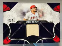 💫⚾MIKE TROUT 2025 Topps Tier One Relics Purple Foil Bat Relic /99 #ANGELS!⚾💫 - Image 3