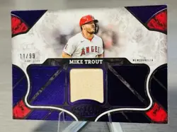 💫⚾MIKE TROUT 2025 Topps Tier One Relics Purple Foil Bat Relic /99 #ANGELS!⚾💫 - Image 4