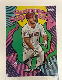 Topps 2025 Series 2 Mike Trout Los Angeles Angels Summer Superstars /99 #SS-1 - Image 1