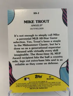 Topps 2025 Series 2 Mike Trout Los Angeles Angels Summer Superstars /99 #SS-1 - Image 2