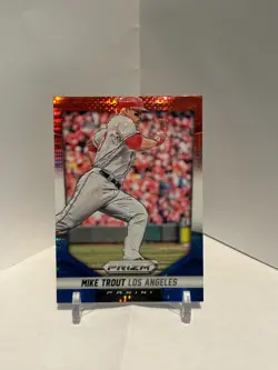 Mike Trout 2014 Panini Prizm Red White Blue #3 Los Angeles Angels - Image 1