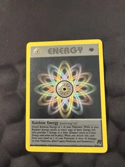 Pokemon Rainbow Energy 1st Edition NON HOLO Team Rocket 80/82 LP Vintage Rare - Image 3